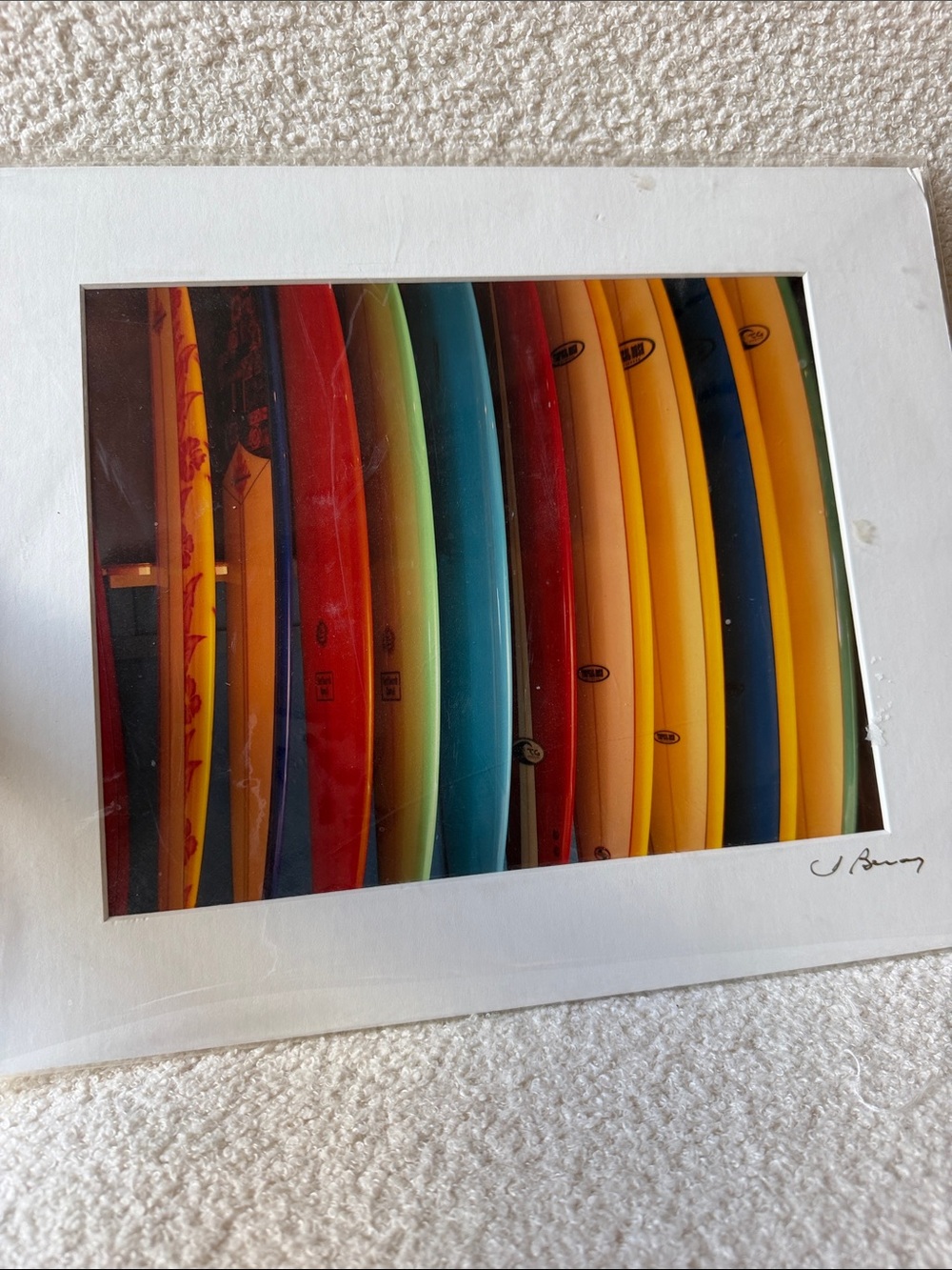 Signed Susan Benay Hawaii Surfboard Art Print 11x14 Matted